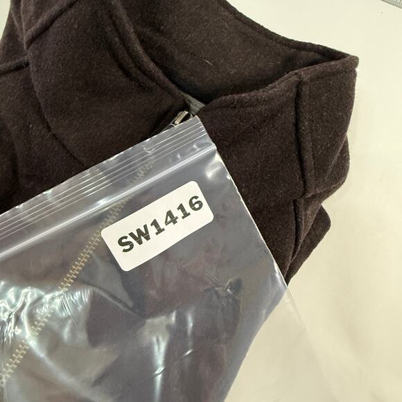 Smartwool L Unisex Full Zip Merino Wool Jacket Dark Brown Mid Weight Unlined - Picture 10 of 12